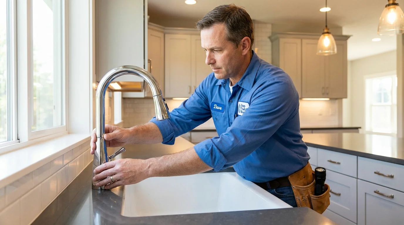 Kitchen faucet installation by Johns Plumbing LLC in Vail